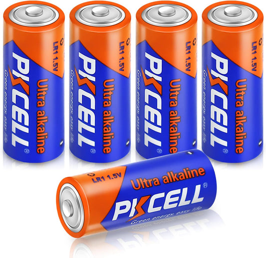5 Counts 1.5V LR1/MN9100/E90/N Size Alkaline Batteries, Leak-Proof Batteries, High Performance and Powerful Batteries, Suitable for All Kinds of Electronic Equipment