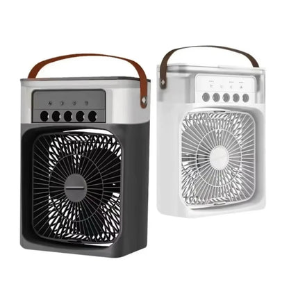 Portable Fan Air Conditioners USB Electric Fan Air Cooler LED Night Light Water Mist Fun 3 in 1 Air Humidifier for Home